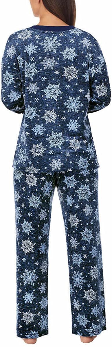 Nautica Women's 2 Piece Cozy Fleece Pajama Sleepwear Set – Emayzing