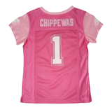 NCAA CMU Central Michigan University Girls' Chippewas Short Sleeve Football Fan Jersey