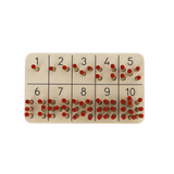 Montessori Wooden Counting Toy – Number Learning Set with Red Pegs & Bag | Educational Preschool Math Game for Toddlers Ages 3+ | Natural Wood, Fine Motor Skill Development