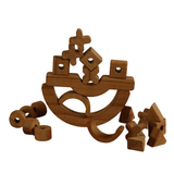 XOX Balance Game – Montessori Wooden Tic Tac Toe Toy – Handmade Natural Beech Wood Educational Game – Motor Skill & Strategy Toy for Kids 3+ – Safe, Eco-Friendly & Non-Toxic