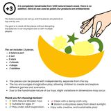 Sky Balance Game – Montessori Wooden Stacking Toy for Kids & Adults – 100% Natural Beech Wood, Handmade & Non-Toxic – Educational Family Game for Focus, Coordination & Patience – Ages 3+