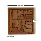 Animal Kingdom Wooden Puzzle – 17-Piece Montessori Toy for Toddlers Ages 3+ – 100% Natural Beech Wood, Non-Toxic, Handmade – Educational Animal Shape Sorter for Fine Motor & Cognitive Skills