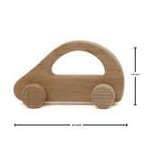 Wooden Vehicle Set – 3-Piece Natural Beechwood Toy Set for Kids Ages 3+ – Includes Wooden Car, Truck, and Bus – Montessori Educational Push Toy – Handmade, Non-Toxic Finish