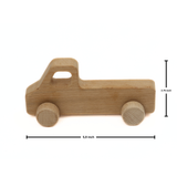 Wooden Vehicle Set – 3-Piece Natural Beechwood Toy Set for Kids Ages 3+ – Includes Wooden Car, Truck, and Bus – Montessori Educational Push Toy – Handmade, Non-Toxic Finish