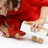 Montessori 2-in-1 Play Wooden Truck with Blocks for Hands-on Learning (Ages 3+)