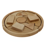 Natural Beech Wooden Shape Sorter – Montessori Waldorf Toy for Toddlers | Fine Motor Skills, Balance & Shape Recognition | Handcrafted Educational Toy for Kids Ages 3+