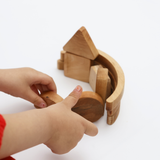 Natural Beech Wooden Shape Sorter – Montessori Waldorf Toy for Toddlers | Fine Motor Skills, Balance & Shape Recognition | Handcrafted Educational Toy for Kids Ages 3+