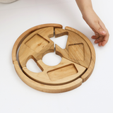 Natural Beech Wooden Shape Sorter – Montessori Waldorf Toy for Toddlers | Fine Motor Skills, Balance & Shape Recognition | Handcrafted Educational Toy for Kids Ages 3+