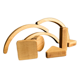 Natural Beech Wooden Shape Sorter – Montessori Waldorf Toy for Toddlers | Fine Motor Skills, Balance & Shape Recognition | Handcrafted Educational Toy for Kids Ages 3+