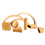 Natural Beech Wooden Shape Sorter – Montessori Waldorf Toy for Toddlers | Fine Motor Skills, Balance & Shape Recognition | Handcrafted Educational Toy for Kids Ages 3+