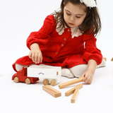 Montessori 2-in-1 Play Wooden Truck with Blocks for Hands-on Learning (Ages 3+)