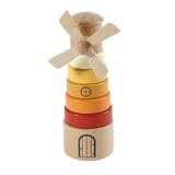 Montessori Hand-Card Wooden Colorful Spinning Windmill for Toddlers (Ages 3+)