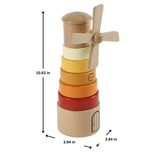 Montessori Hand-Card Wooden Colorful Spinning Windmill for Toddlers (Ages 3+)