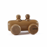 Wooden Sausage Car with Two Peg Dolls – Montessori Toy for Toddlers (Ages 3+)
