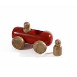 Wooden Sausage Car with Two Peg Dolls – Montessori Toy for Toddlers (Ages 3+)
