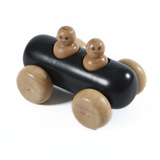 Wooden Sausage Car with Two Peg Dolls – Montessori Toy for Toddlers (Ages 3+)
