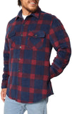 Freedom Foundry Men's Plaid Fleece Jackets Super Plush Sherpa Lined Jacket Shirt
