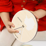 Animals of the World – Montessori Wooden Animal Wheels Set | 7 Continents, 42 Animals | Bilingual Toy in English & Spanish | Educational Geography Toy for Kids Ages 3+