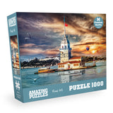 AMAZING PUZZLES 1000 Piece Jigsaw Puzzle for Kids and Adults 19x27in - The Maiden's Tower