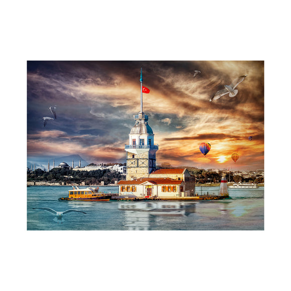 AMAZING PUZZLES 1000 Piece Jigsaw Puzzle for Kids and Adults 19x27in - The Maiden's Tower