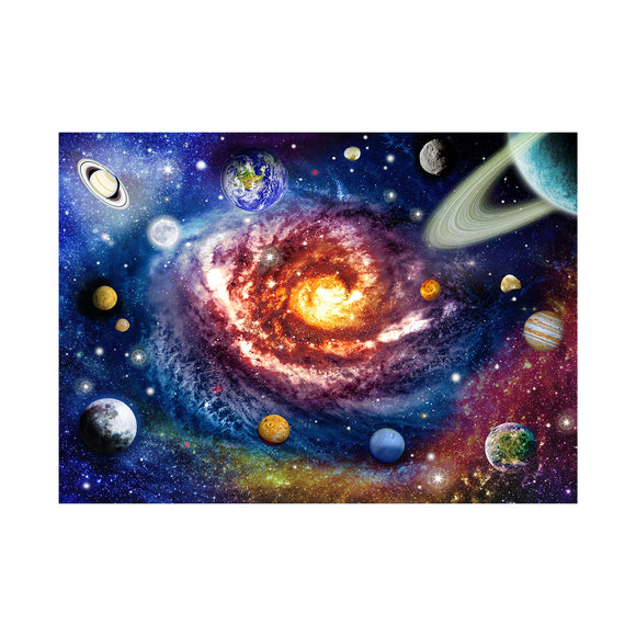 AMAZING PUZZLES 1000 Piece Jigsaw Puzzle for Kids and Adults 19x27in - Galaxy and Planets
