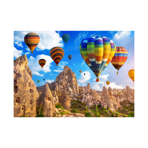 AMAZING PUZZLES 1000 Piece Jigsaw Puzzle for Kids and Adults 19x27in - Cappadocia Hot Balloons, Turkey