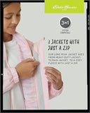 Eddie Bauer Girls' Rain Jacket - Lone Peak Waterproof 3 in 1 Insulated Windbreaker Coat with Removable Fleece Lining (5-20), Size 14-16, Soft Pink