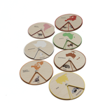 Animals of the World – Montessori Wooden Animal Wheels Set | 7 Continents, 42 Animals | Bilingual Toy in English & Spanish | Educational Geography Toy for Kids Ages 3+