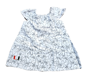 NCAA UM University of Miami Hurricanes Infant Toddler 2-Piece Cap Sleeves Dress with Bloomer Set