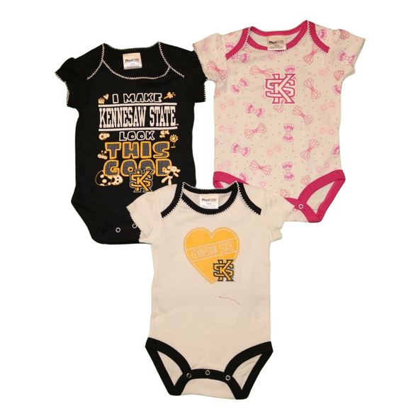 NCAA Kennesaw State Owls Women's Utility Three Pack Short Sleeve