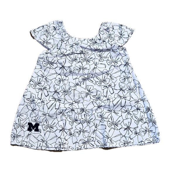 NCAA University of Michigan Wolverines Infant Toddler 2-Piece Cap Sleeves Dress with Bloomer
