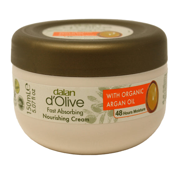 Dalan d'Olive Fast Absorbing Nourishing Cream with Organic Argan Oil, 150 ml/5 fl.oz.