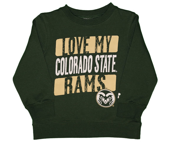 NCAA Colorado State University Rams Toddler Long Sleeve Crewneck Sweatshirt