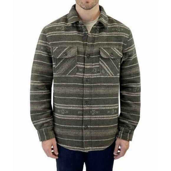 Jachs New York Men's Wool Blend Sherpa Lined Shirt Jacket