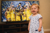 NCAA University of Michigan Wolverines Infant Toddler 2-Piece Cap Sleeves Dress with Bloomer