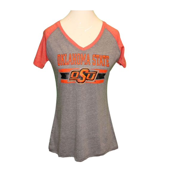 NCAA Oklahoma State University Cowboys Women’s V-Neck Short Sleeve T-Shirt