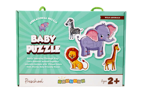 Horizon Educational Puzzle Baby Puzzle Early Learning Through Play - Wild Animals