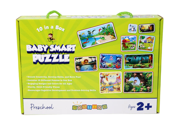 Horizon Baby Smart Puzzle 10 in 1 Box - Early Learning Through Play for Kids 2+ Years Old