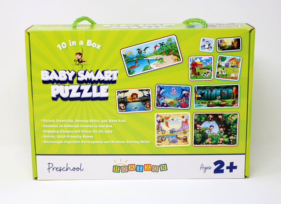 Horizon Baby Smart Puzzle 10 in 1 Box - Early Learning Through Play for Kids 2+ Years Old
