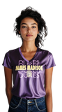 Rivalry Threads NCAA James Madison University Dukes Girls Short Sleeves Poly V-Neck Jersey