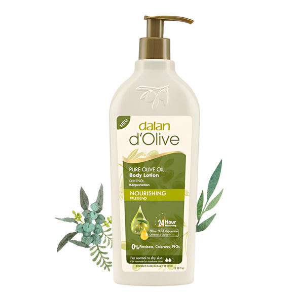 Dalan d'Olive Pure Olive Oil Body Lotion with Pump | 13.5 fl.oz (400ml) x 12 | NEW | NOURISHING