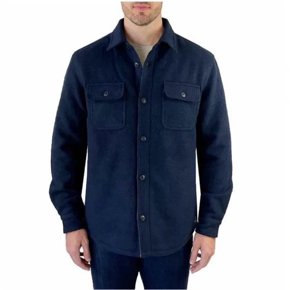 Jachs New York Men's Wool Blend Sherpa Lined Shirt Jacket – Emayzing