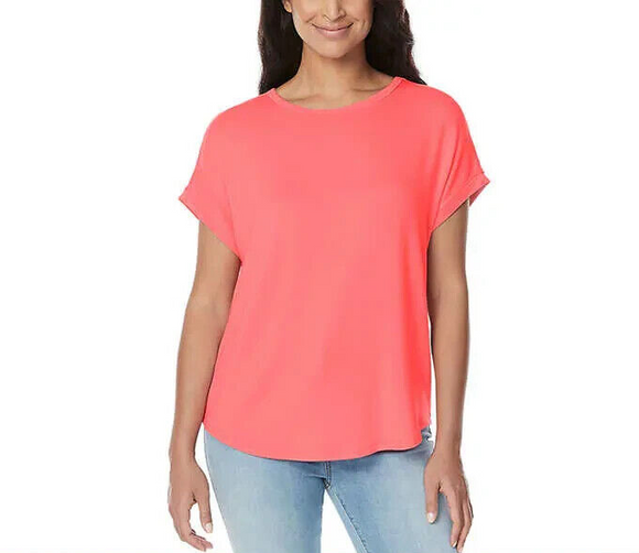 Buffalo David Bitton Women's Short Sleeve Top Soft French Terry