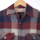 Grizzly Mountain Flannel Sherpa Fleece Lined Jacket (Red, X-Large)