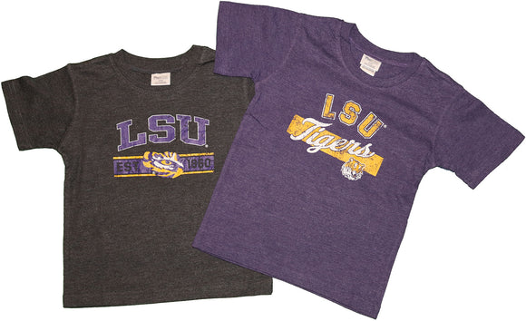 NCAA LSU Louisiana State University Tigers Toddlers Boys 2 Piece T-Shirt Set