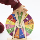 Wheel of Emotions – Montessori Wooden Feelings Chart for Kids (English, Spanish) Ages 3+