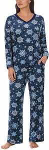 Nautica Women's 2 Piece Cozy Fleece Pajama Sleepwear Set