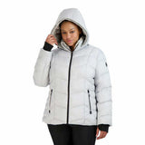 Nautica Women's Hooded Midweight Puffer Jacket, Detachable Hood