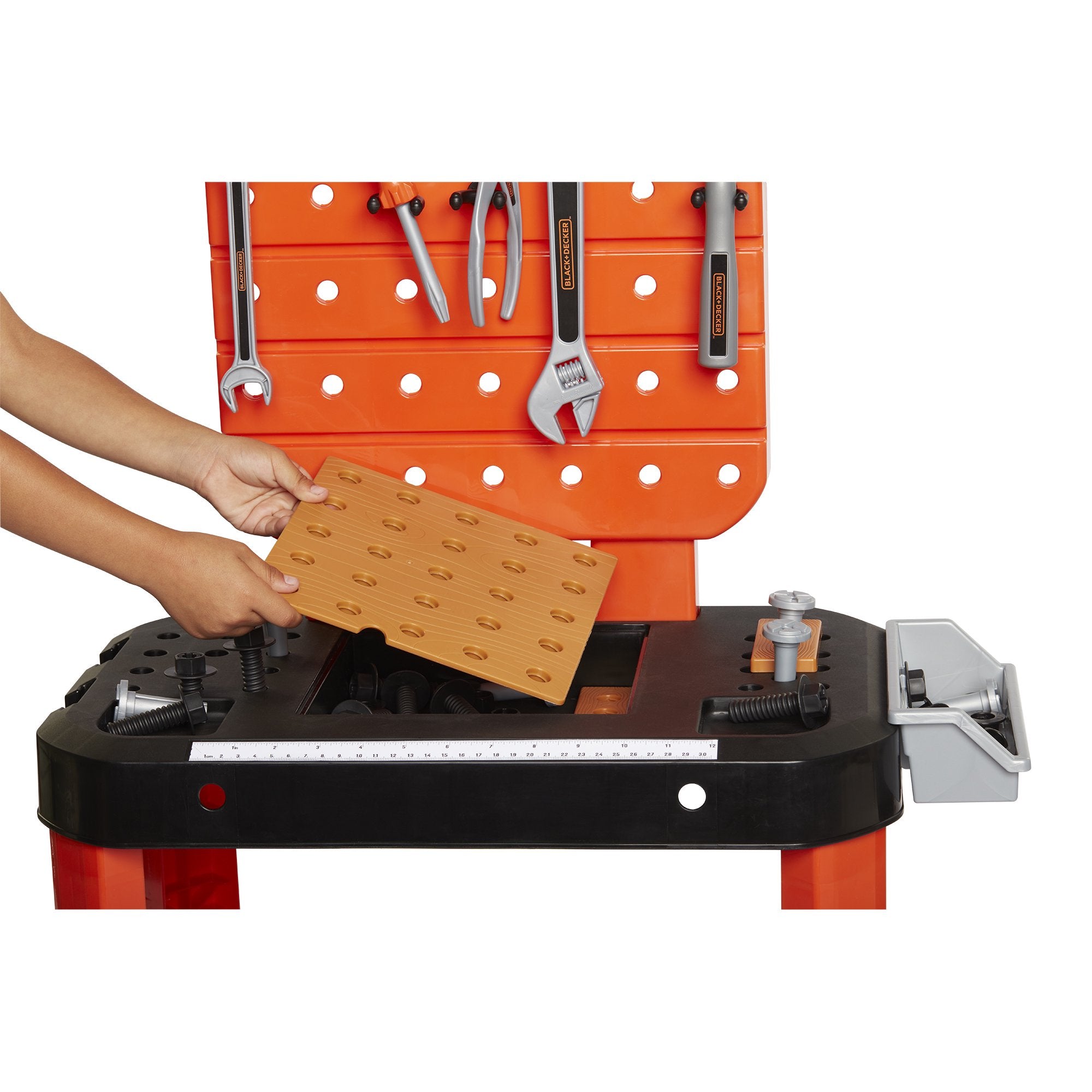 Black & Decker Junior Power Workbench Workshop with Action Lights & So –  Emayzing