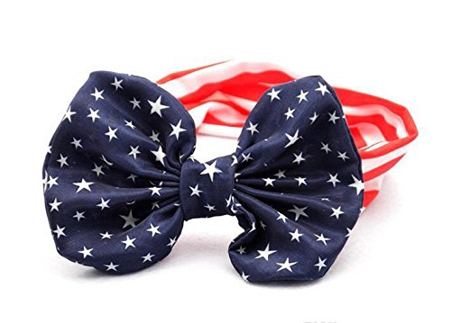 AISHNE 2 Pcs/Lot Mom and Baby Kids American Flag Headband For 4th July